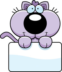 Cartoon Kitten Sign