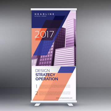 abstract roll up banner or standee vector design