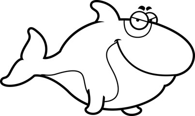Sly Cartoon Killer Whale