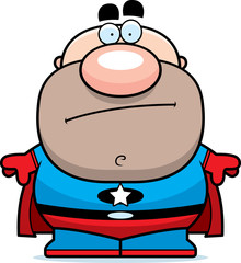 Cartoon Superhero Bored