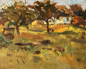 Oil painting, handmade