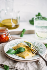 classic ravioli with spinach and ricotta cheese