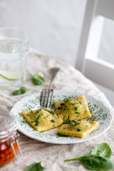 classic ravioli with spinach and ricotta cheese