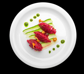 Beet salad, Vegetarian and healthy dish