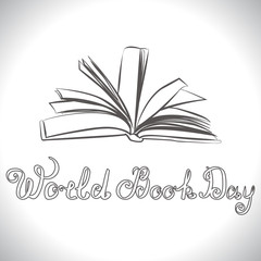 Stylish text for World Book And Copyright Day.