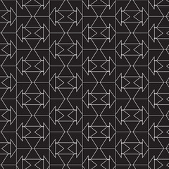 abstract vector black and white seamless geometic pattern background