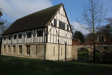 Fototapeta na wymiar Tudor Style House in the park