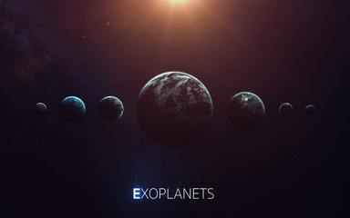 Trappist-1e exoplanets away from solar system. Elements furnished by NASA