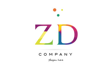 zd z d  creative rainbow colors alphabet letter logo icon