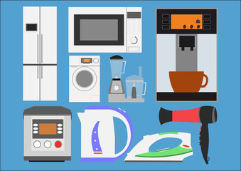 Set of household appliances for home