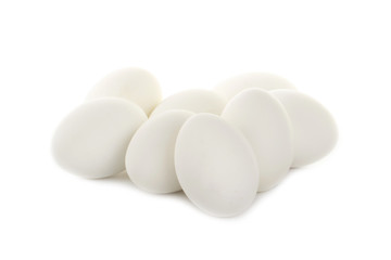 white eggs isolated