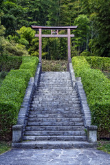 scalinata nel giardino botanico di villa carlotta a tremezzo tremezzina in provincia di como lombardia italia europa