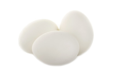 white eggs isolated