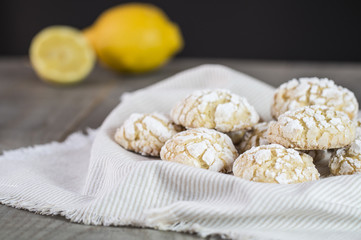 Homemade soft lemon cookies.
