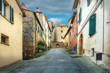 Charming alleys town in the corners, Cetona in Tuscany.