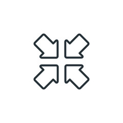 Exit full screen vector icon