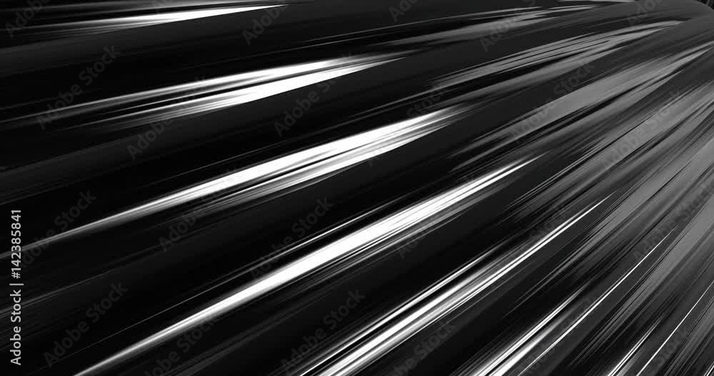 Poster abstract 4k background seamless loop of steel curves and texture with reflection of animated light a