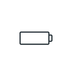 Empty battery vector icon