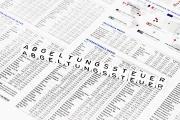 Obraz premium Abgeltungsteuer