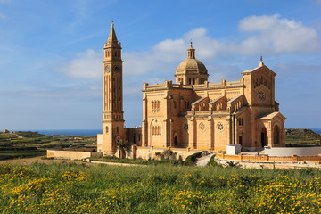 Ta Pinu Sanctuary, Gharb, Gozo Island. Malta - obrazy, fototapety, plakaty