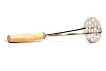 Kitchen utensils isolated on a white background.