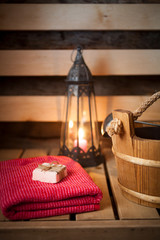 Obraz na płótnie Canvas Sauna accessories