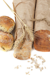 bread and sunflower kernels