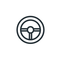 Steering wheel vector icon