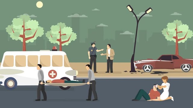 First aid emergency treatment video animation footage