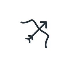 Bow arrow vector icon