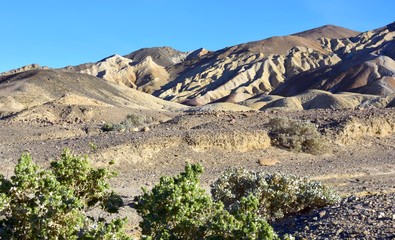 Sculpted Rocky Hillsides in Death Valley