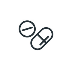 Medical pill vector icon