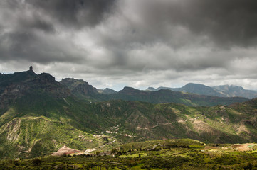 Fototapeta na wymiar Mountain landscape, Roque Nublo, Gran Canaria