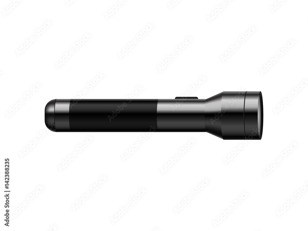 Poster flashlight isolated on white background. vector