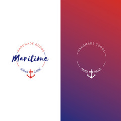 Maritime logo design with anchor