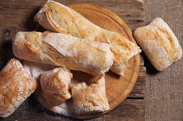 Fresh ciabatta bread