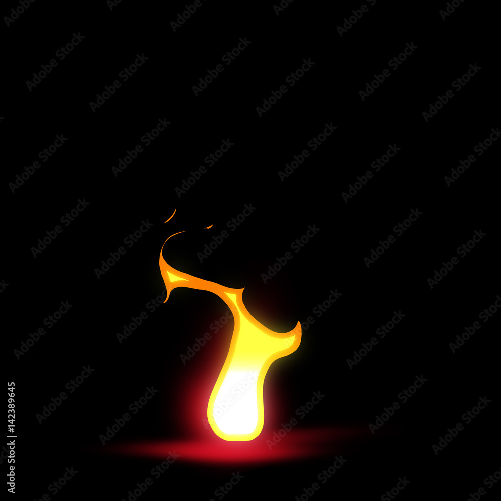 Wall mural set of flames