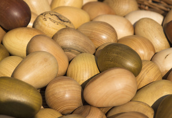 Decorative wooden easter eggs