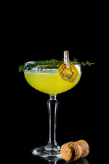 Cocktail on a black background