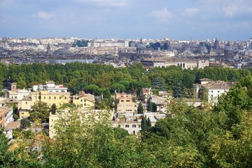 Fototapeta na wymiar View of Rome from the hill