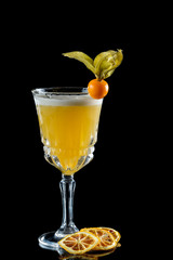 Cocktail on a black background