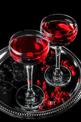 Cocktail on a black background