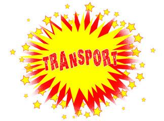 Cartoon Yellow Transport Splash