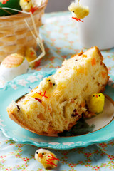 Easter kulich.traditional Russian easter pastries.