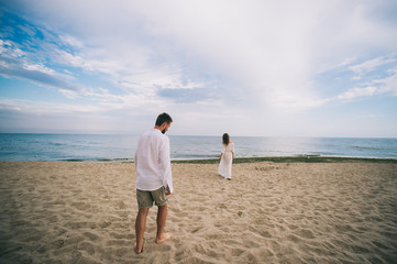 couple in love on the beach