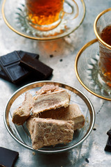 Halvah, Traditional east sweet. selective focus