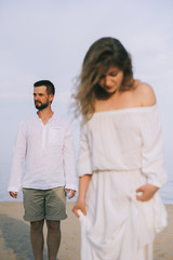 couple in love on the beach