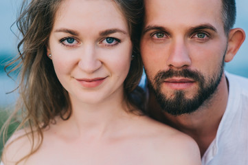 couple in love on the beach