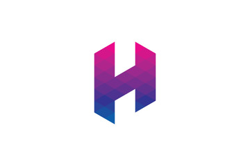 Media Creative Studio Letter H Logo Vector