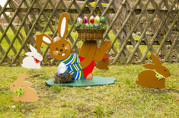 Decorative colored Easter eggs